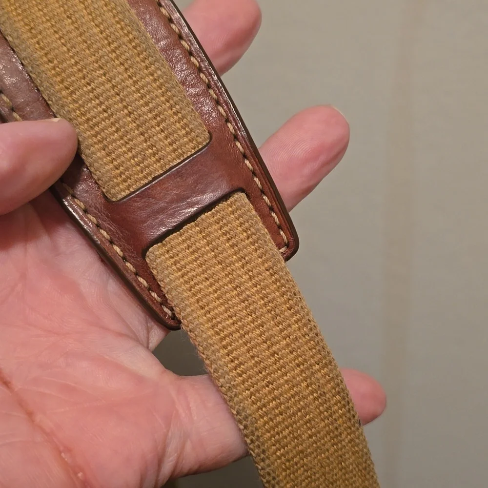 Brown and Tan Coach Crossbody Bag